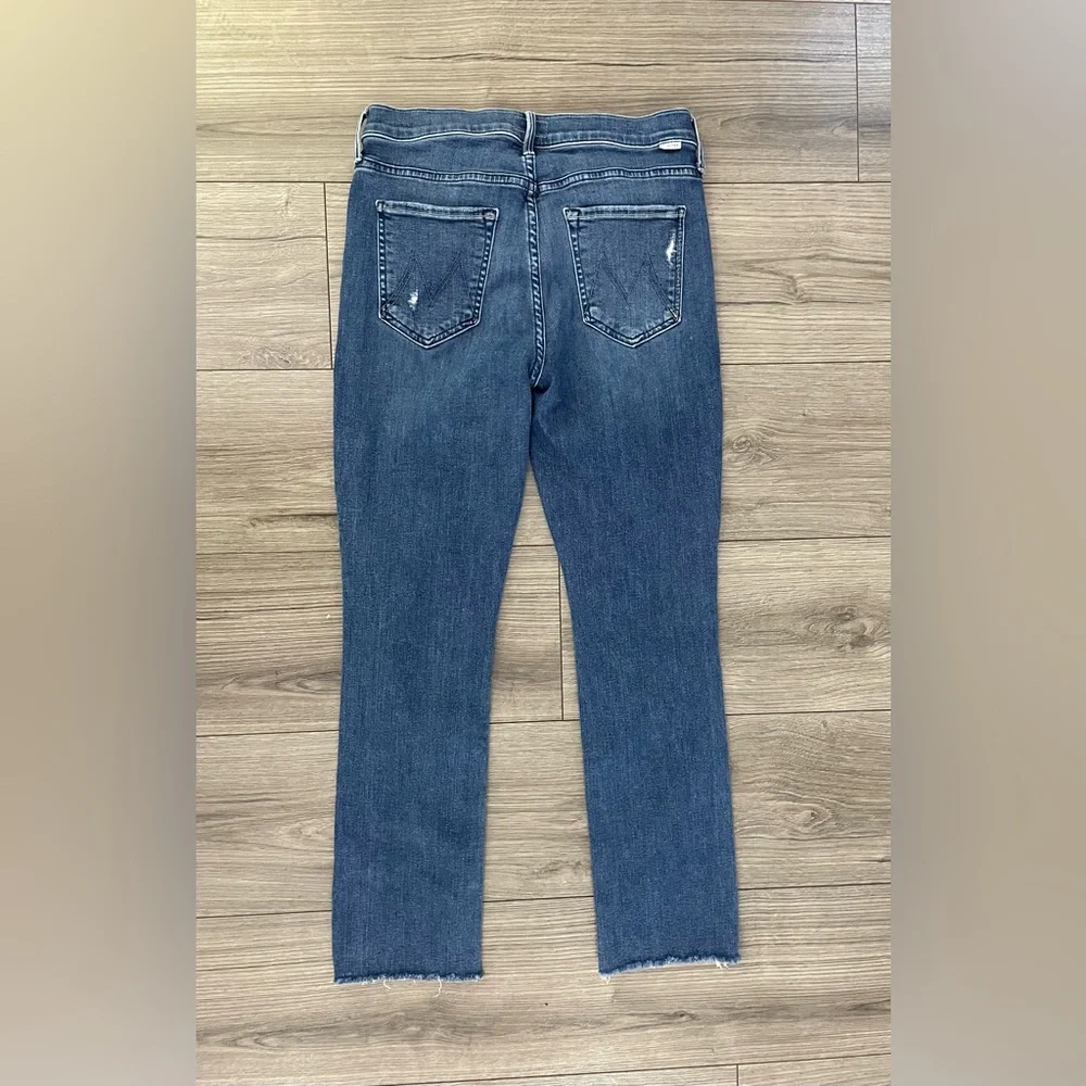 MOTHER The Mid‎ Rise Dazzler Ankle Fray Weekend Warrior Jeans Size 28 - Picture 13 of 13
